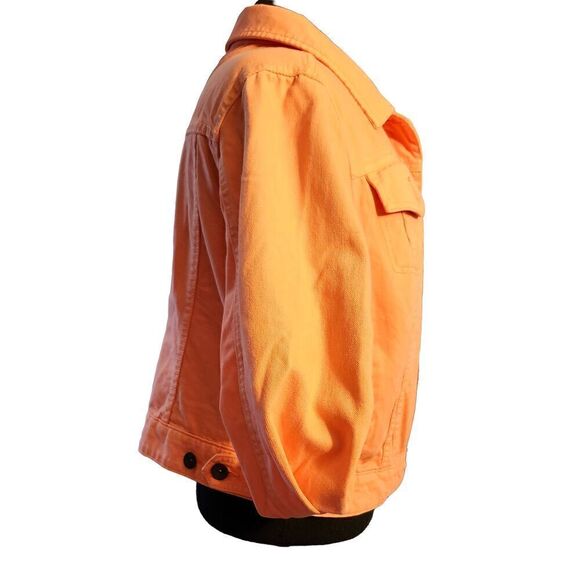 J. C. Penny’s Coral Button Front Jean Jacket Size XL - Picture 2 of 4